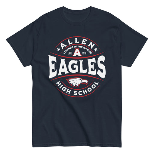 Allen High School Eagles Classic Unisex Navy T-shirt 219