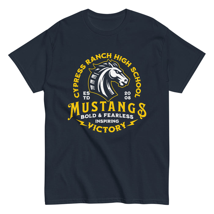 Cypress Ranch High School Mustangs Navy Classic Unisex T-shirt 206