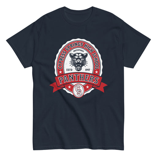 Cypress Springs High School Panthers Navy Classic Unisex T-shirt 201