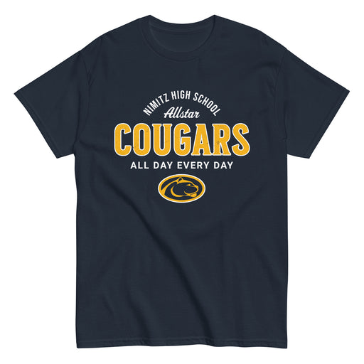 Nimitz High School Cougars Navy Blue Classic Unisex T-shirt 040