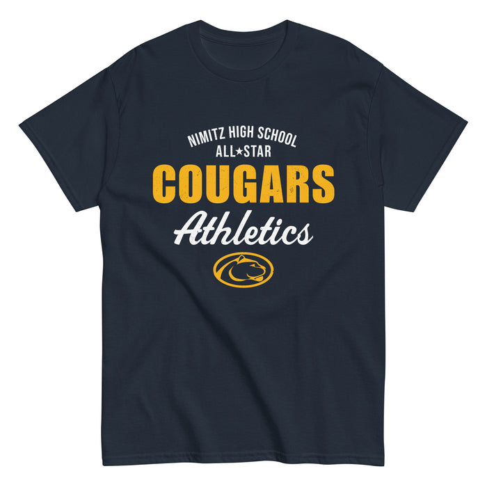 Nimitz High School Cougars Navy Blue Classic Unisex T-shirt 034
