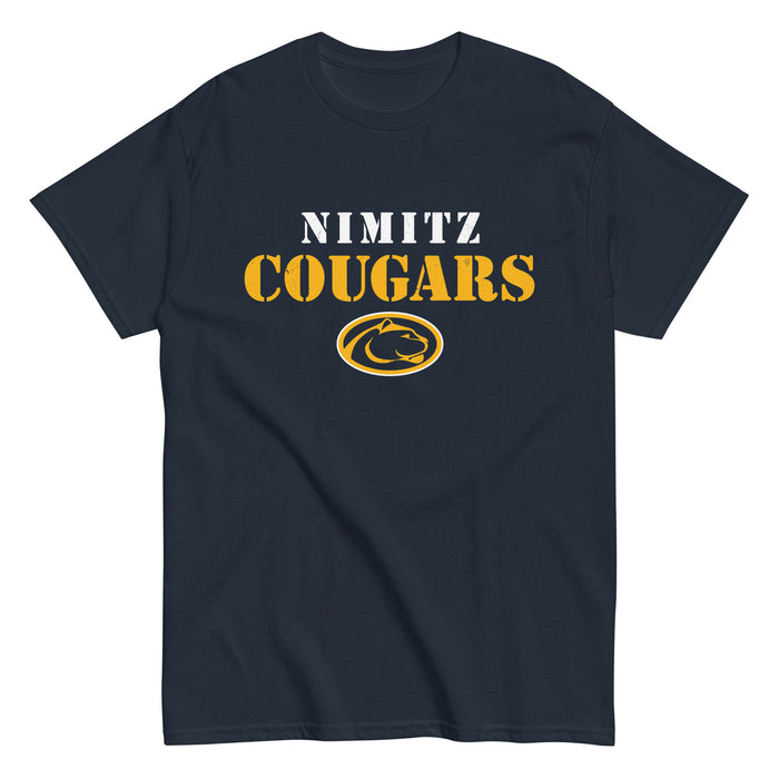Nimitz High School Cougars Navy Blue Classic Unisex T-shirt 017