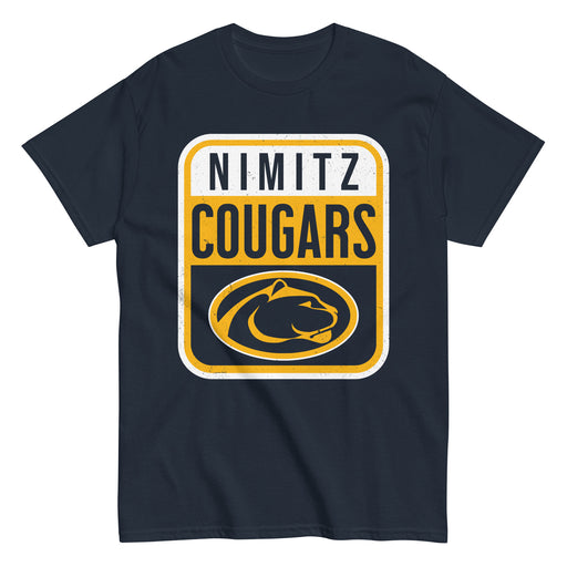 Nimitz High School Cougars Navy Blue Classic Unisex T-shirt 001