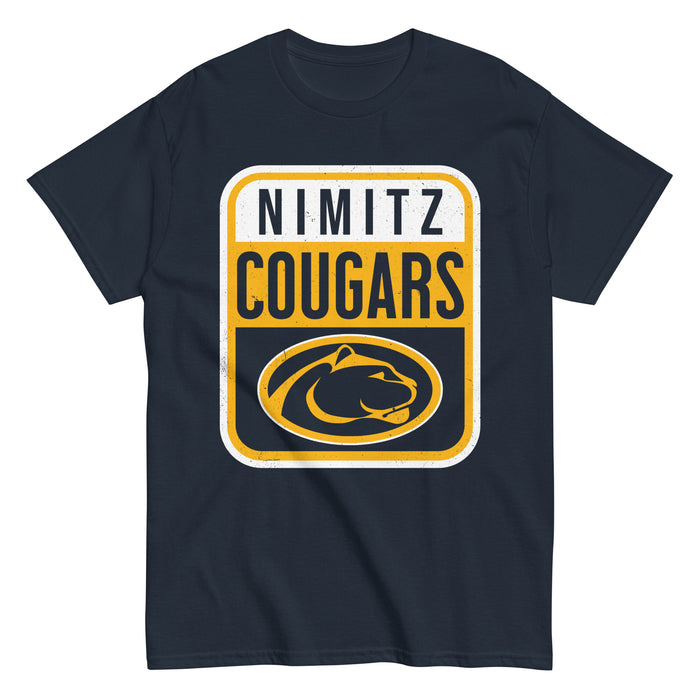 Nimitz High School Cougars Navy Blue Classic Unisex T-shirt 001