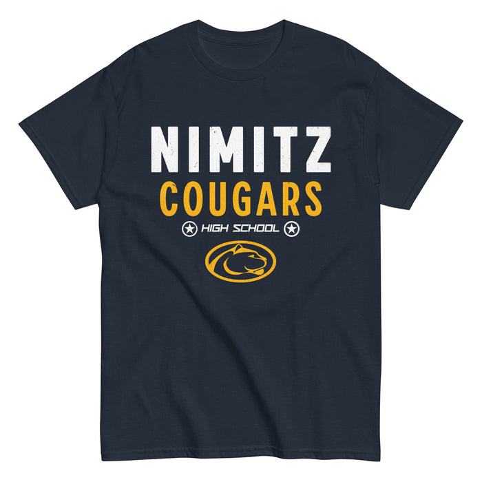 Nimitz High School Cougars Navy Blue Classic Unisex T-shirt 003