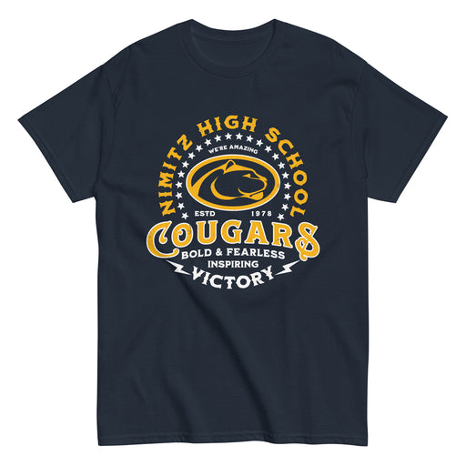 Nimitz High School Cougars Navy Blue Classic Unisex T-shirt 206