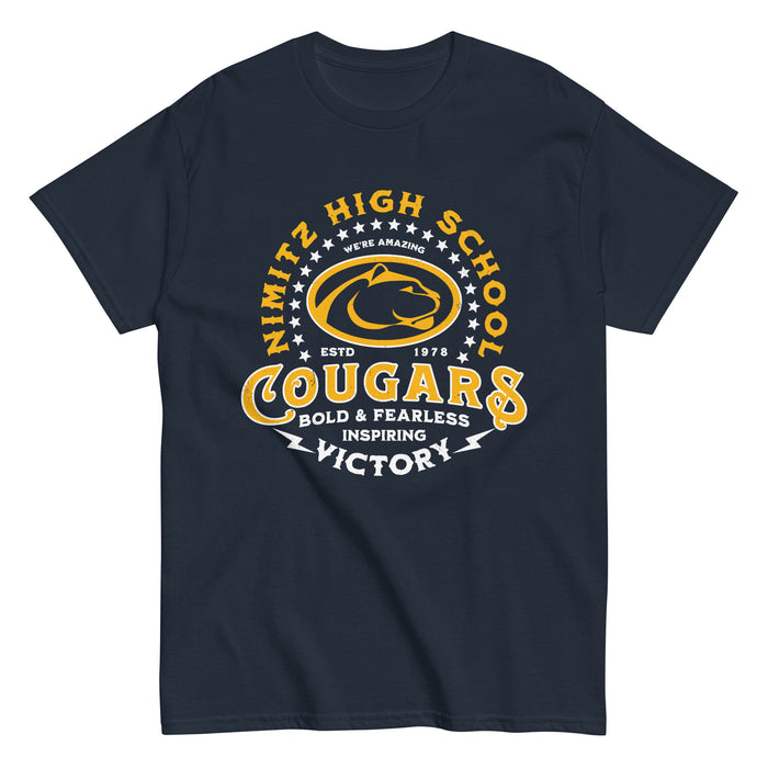 Nimitz High School Cougars Navy Blue Classic Unisex T-shirt 206