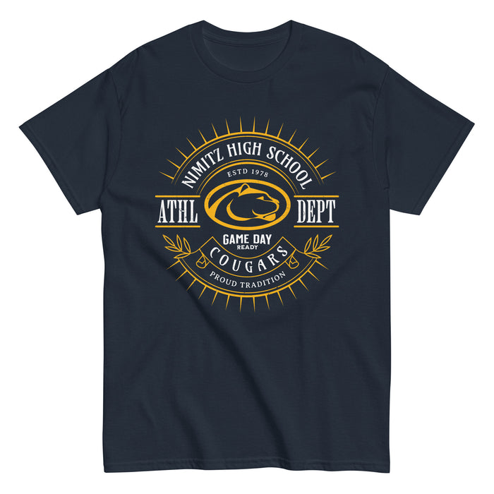 Nimitz High School Cougars Navy Blue Classic Unisex T-shirt 201