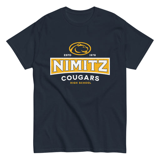 Nimitz High School Cougars Navy Blue Classic Unisex T-shirt 202