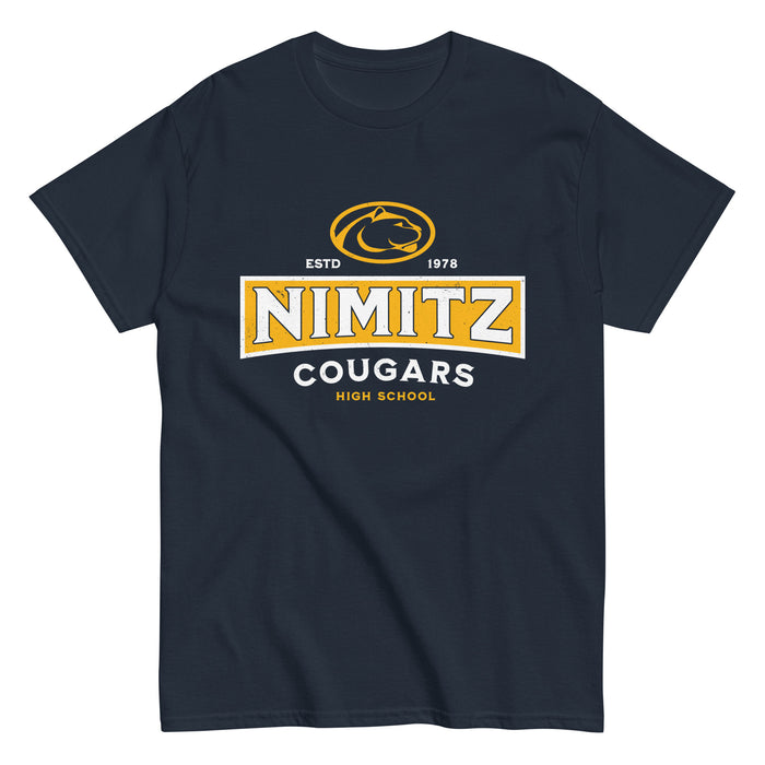 Nimitz High School Cougars Navy Blue Classic Unisex T-shirt 202