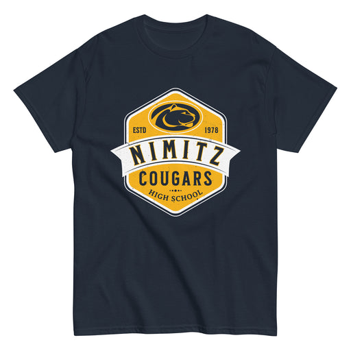 Nimitz High School Cougars Navy Blue Classic Unisex T-shirt 209