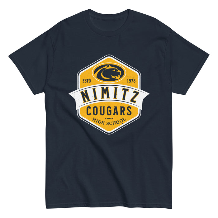Nimitz High School Cougars Navy Blue Classic Unisex T-shirt 209