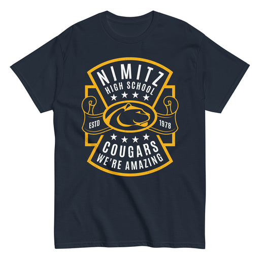 Nimitz High School Cougars Navy Blue Classic Unisex T-shirt 207