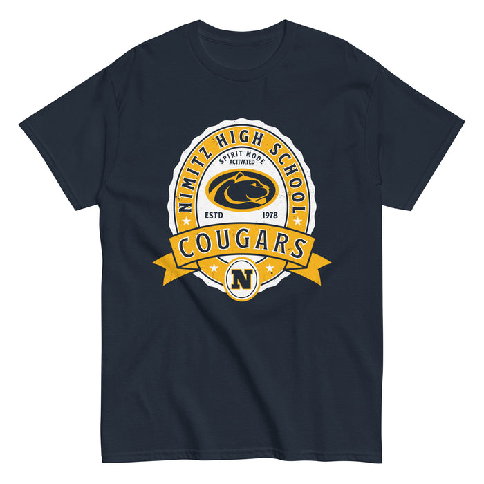 Nimitz High School Cougars Navy Blue Classic Unisex T-shirt 212