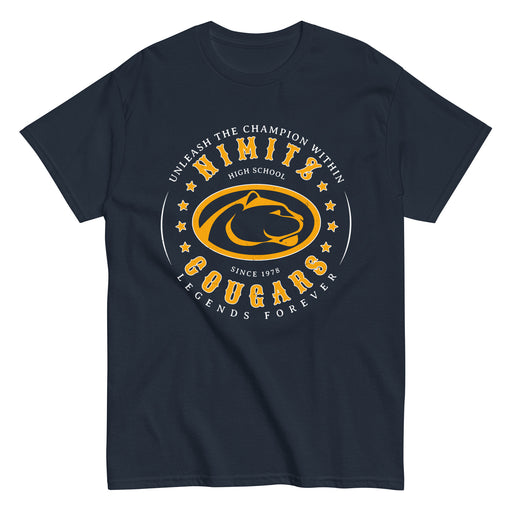 Nimitz High School Cougars Navy Blue Classic Unisex T-shirt 214