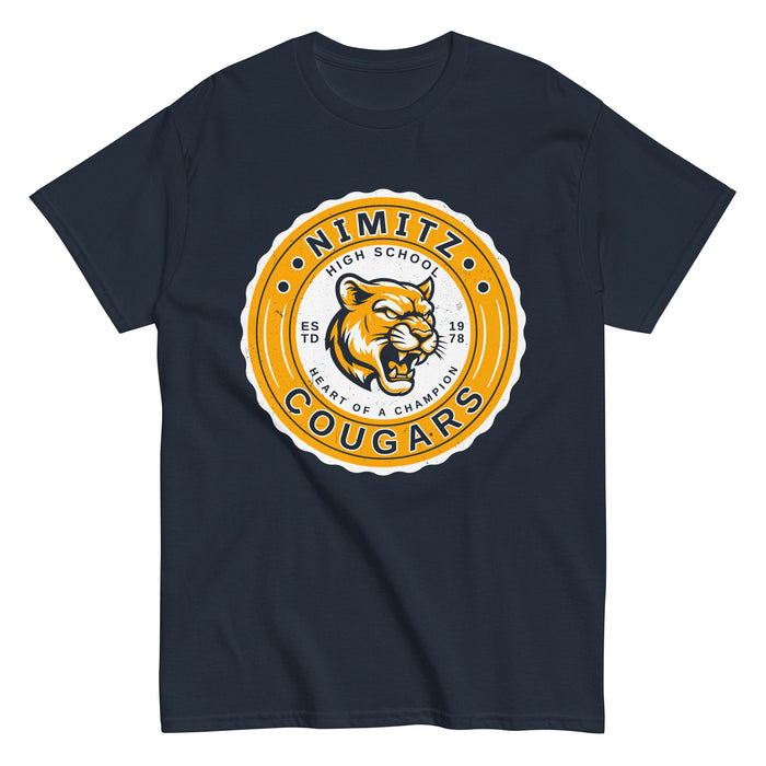 Nimitz High School Cougars Navy Blue Classic Unisex T-shirt 216