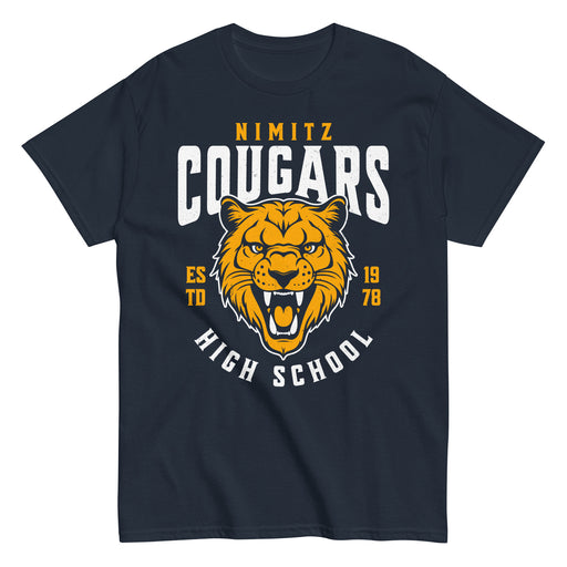 Nimitz High School Cougars Navy Blue Classic Unisex T-shirt 213