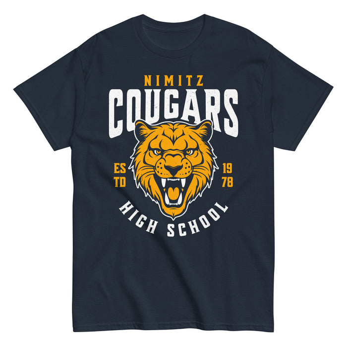Nimitz High School Cougars Navy Blue Classic Unisex T-shirt 213