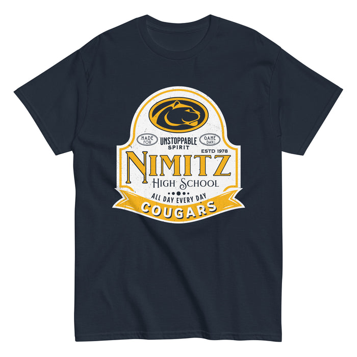 Nimitz High School Cougars Navy Blue Classic Unisex T-shirt 219