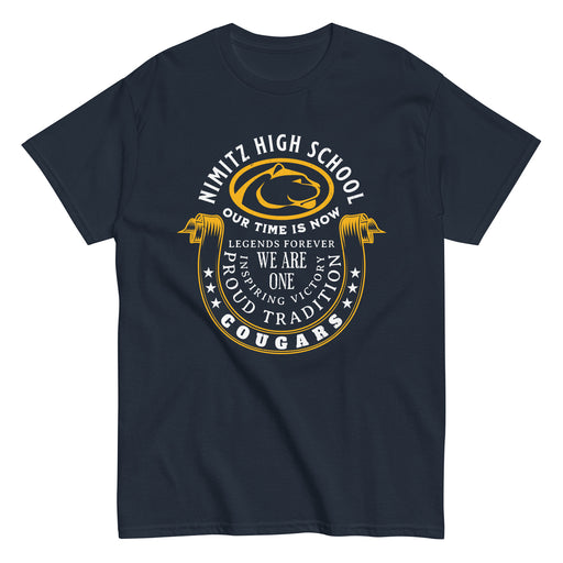 Nimitz High School Cougars Navy Blue Classic Unisex T-shirt 229