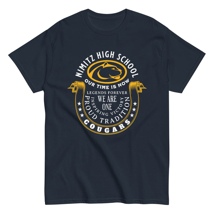 Nimitz High School Cougars Navy Blue Classic Unisex T-shirt 229