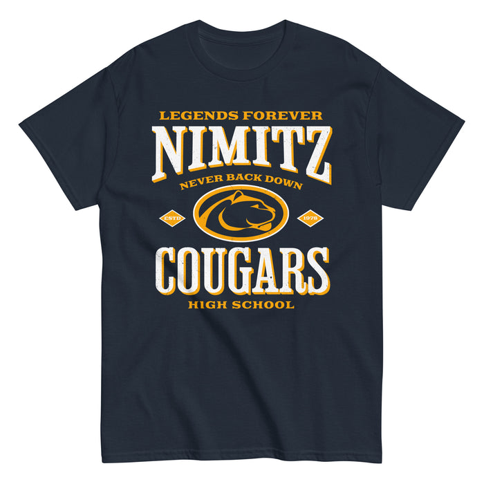 Nimitz High School Cougars Navy Blue Classic Unisex T-shirt 230