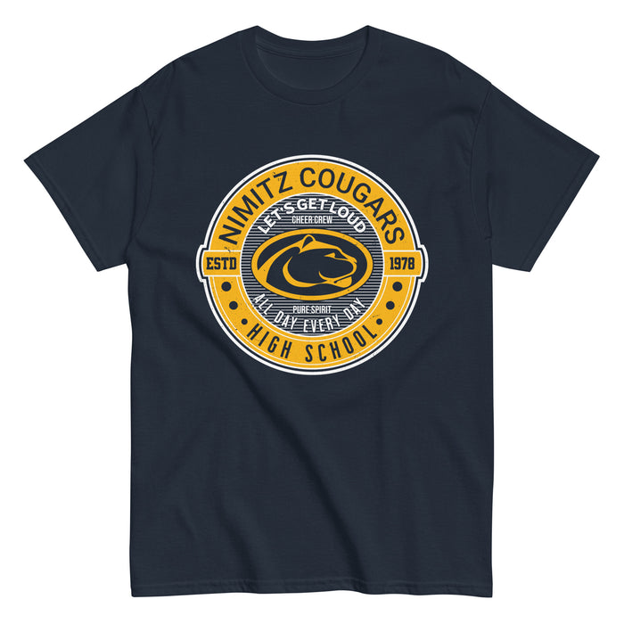 Nimitz High School Cougars Navy Blue Classic Unisex T-shirt 224