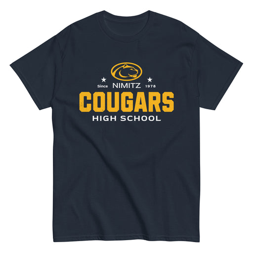 Nimitz High School Cougars Navy Blue Classic Unisex T-shirt 222