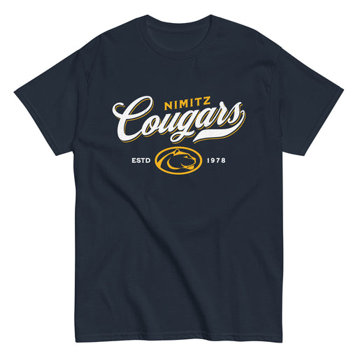 Nimitz High School Cougars Navy Blue Classic Unisex T-shirt 226