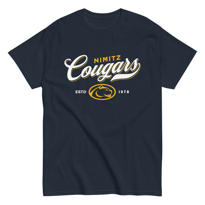 Nimitz High School Cougars Navy Blue Classic Unisex T-shirt 226