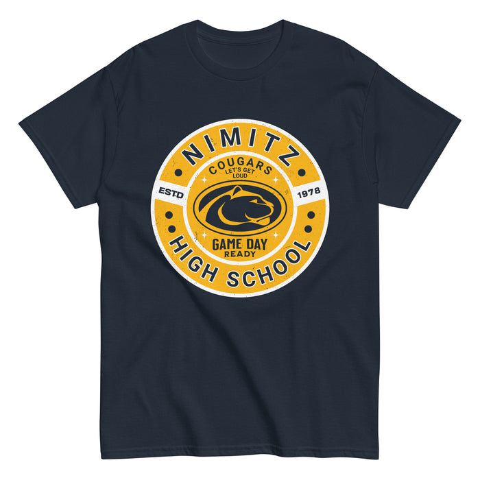 Nimitz High School Cougars Navy Blue Classic Unisex T-shirt 239
