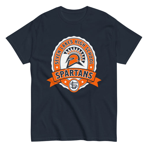 Seven Lakes High School Spartans Navy Blue Classic Unisex T-shirt 212