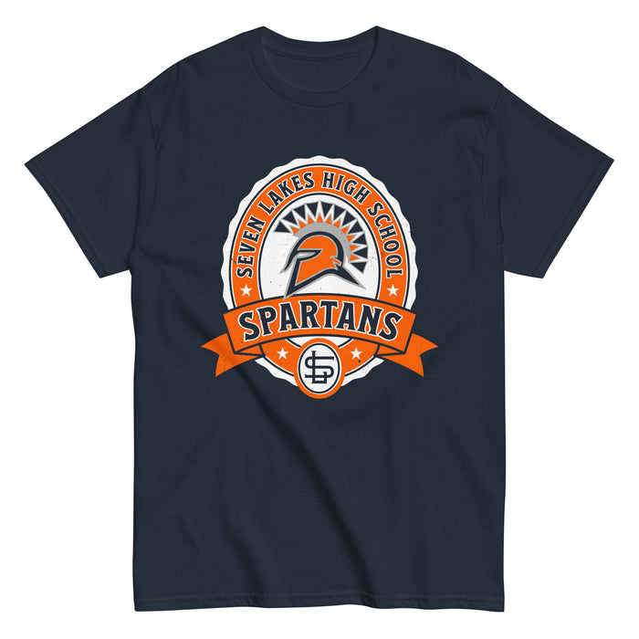 Seven Lakes High School Spartans Navy Blue Classic Unisex T-shirt 212
