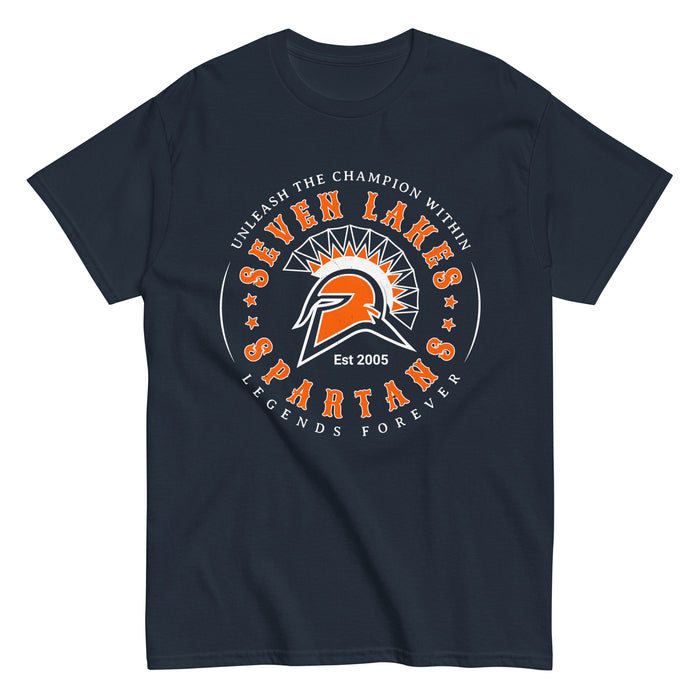 Seven Lakes High School Spartans Navy Blue Classic Unisex T-shirt 214