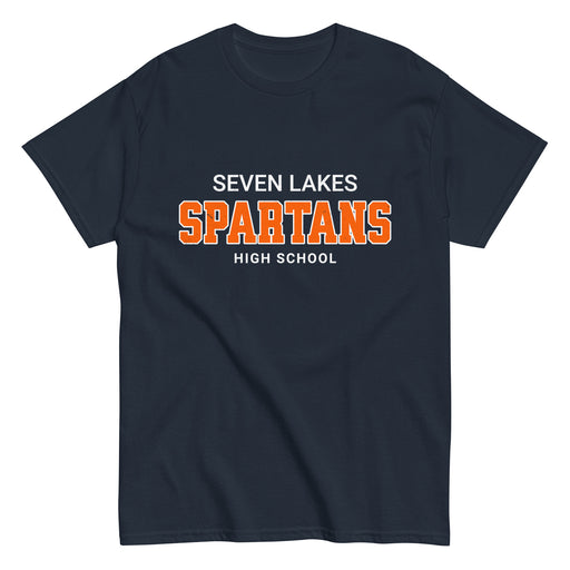 Seven Lakes High School Spartans Navy Blue Classic Unisex T-shirt 002