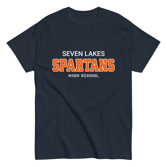 Seven Lakes High School Spartans Navy Blue Classic Unisex T-shirt 002