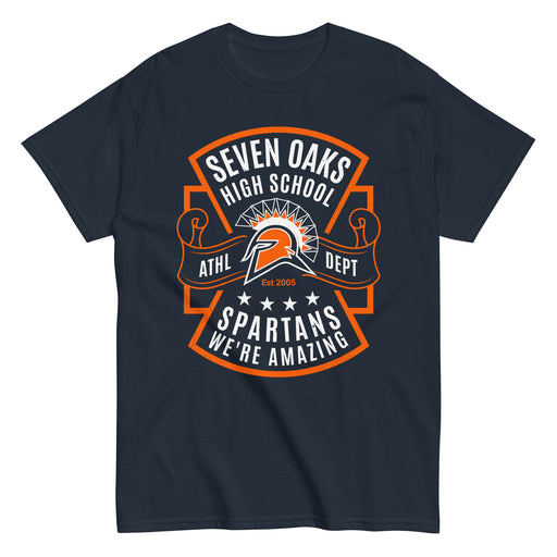 Seven Lakes High School Spartans Navy Blue Classic Unisex T-shirt 207