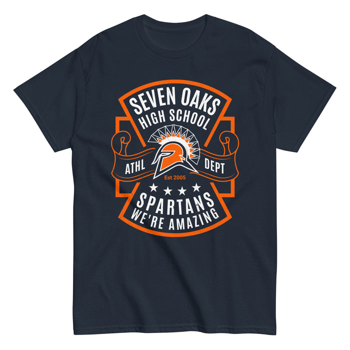 Seven Lakes High School Spartans Navy Blue Classic Unisex T-shirt 207