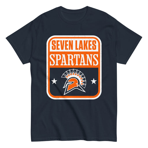 Seven Lakes High School Spartans Navy Blue Classic Unisex T-shirt 001