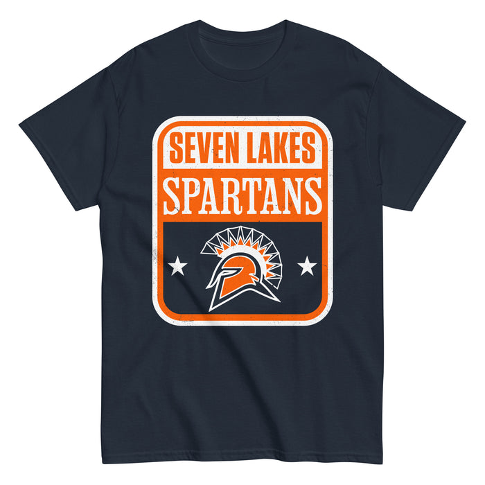 Seven Lakes High School Spartans Navy Blue Classic Unisex T-shirt 001