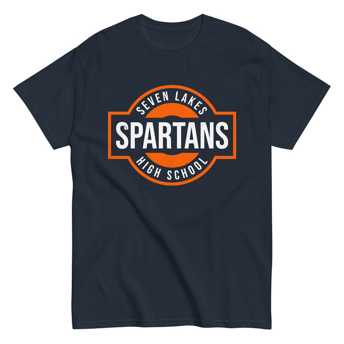 Seven Lakes High School Spartans Navy Blue Classic Unisex T-shirt 011