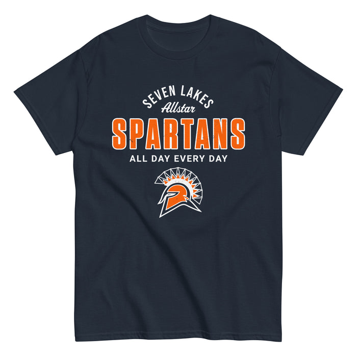 Seven Lakes High School Spartans Navy Blue Classic Unisex T-shirt 040