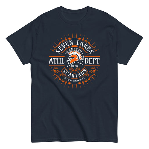 Seven Lakes High School Spartans Navy Blue Classic Unisex T-shirt 201