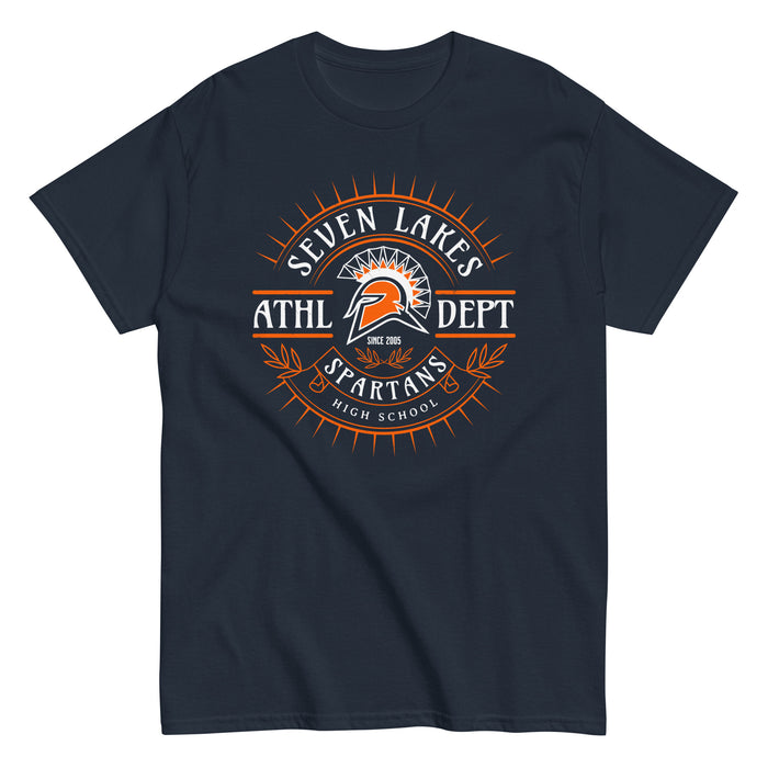 Seven Lakes High School Spartans Navy Blue Classic Unisex T-shirt 201