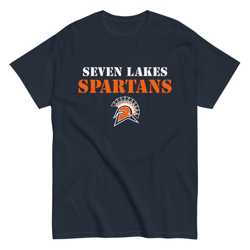 Seven Lakes High School Spartans Navy Blue Classic Unisex T-shirt 017