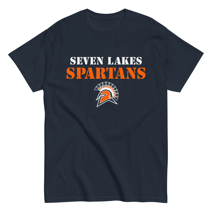Seven Lakes High School Spartans Navy Blue Classic Unisex T-shirt 017