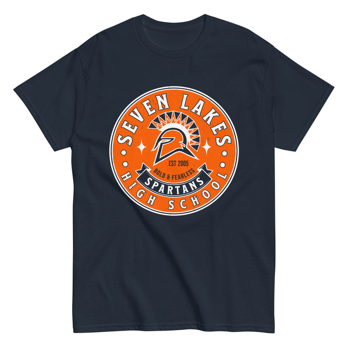Seven Lakes High School Spartans Navy Blue Classic Unisex T-shirt 215