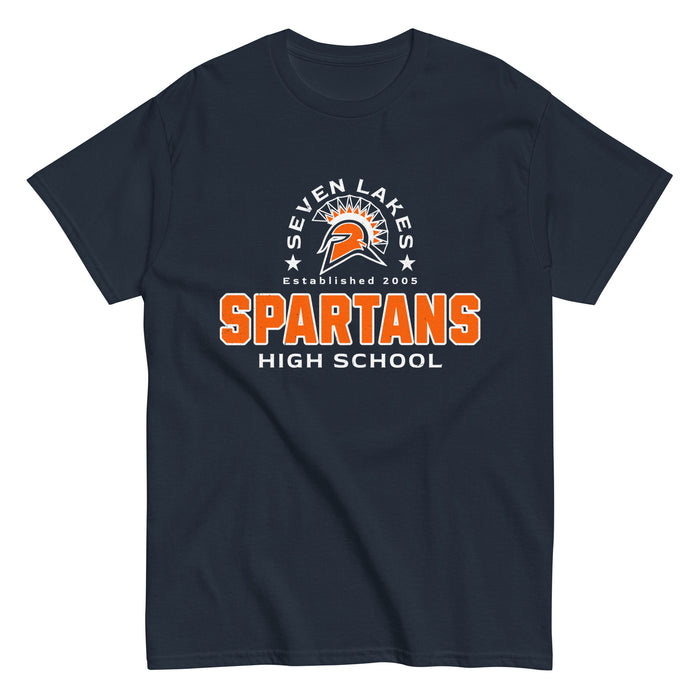 Seven Lakes High School Spartans Navy Blue Classic Unisex T-shirt 222