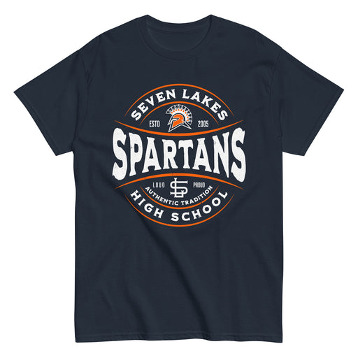 Seven Lakes High School Spartans Navy Blue Classic Unisex T-shirt 218