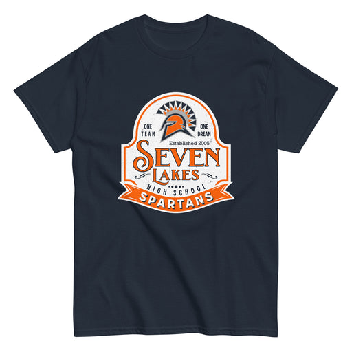 Seven Lakes High School Spartans Navy Blue Classic Unisex T-shirt 219
